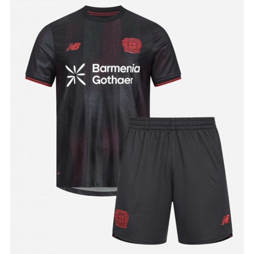 Stroje piłkarskie Bayer Leverkusen Koszulka Podstawowej dla dzieci 2025-26 Krótki Rękaw (+ szorty)